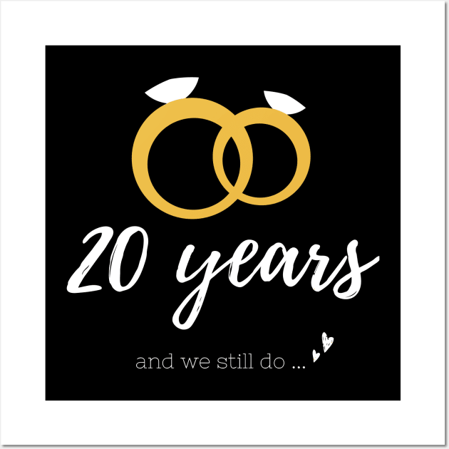 20th year anniversary wedding Wall Art by gracelinalethicia